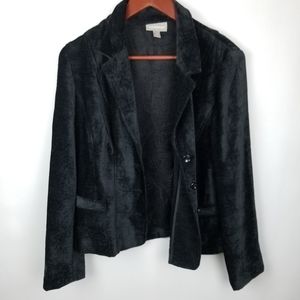 Croft & Barrow Black Textured Blazer 14